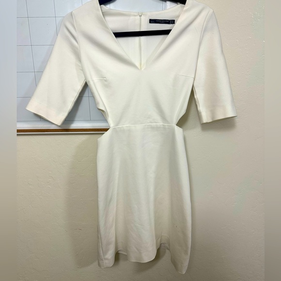 ZARA TRF White Mini Dress - Picture 1 of 4